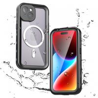 Husa Waterproof MagSafe pentru Apple iPhone 15, ShellBox, Neagra