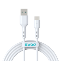 Cablu Date si Incarcare USB-A - USB-C BWOO BO-X172C-2M, 18W, 2m, Alb