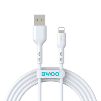 Cablu Date si Incarcare USB-A - Lightning BWOO BO-X172L-2M, 18W, 2m, Alb
