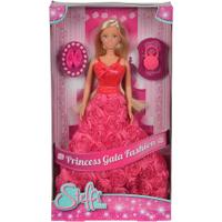 Papusa Steffi Love - Princess Gala Fashion, rochie roz cu trandafiri, 29 cm