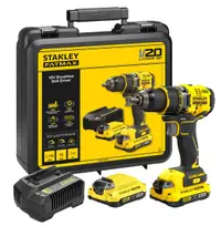 Aparat de gaurit si insurubat Stanley SFMCD720D2K, 18V, 2x2,0Ah Li-Ion, 80Nm, LED, set cu valiza