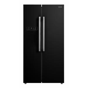 Side By Side HEINNER HSBS-M548NFINVBKE++, 548 L, Clasa E, No Frost, Compresor Inverter, Display LED Touch, Super racire si congelare, H 176.5 cm (Negru)