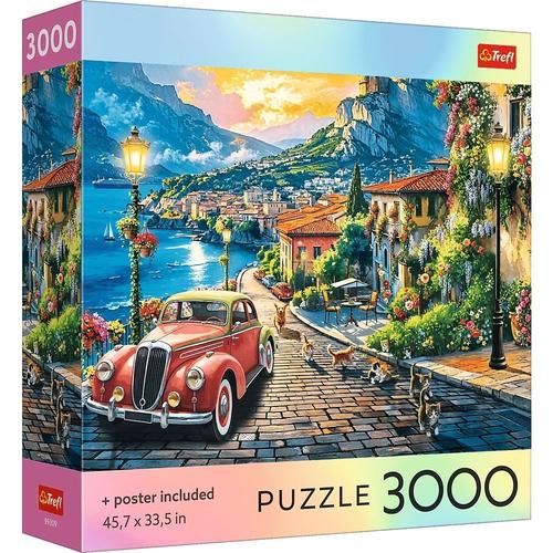Puzzle Trefl Colectia SUA Oras Italian pe Malul Lacului, poster inclus, 3000 de piese