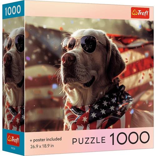 Puzzle Trefl Colectia SUA Caine American, Poster Inclus, 1000 de piese