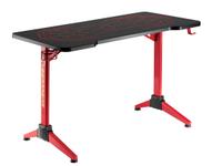 Birou Gaming NanoRS RS163, Led RGB, Max 100 kg, 120x60 cm (Rosu/Negru)