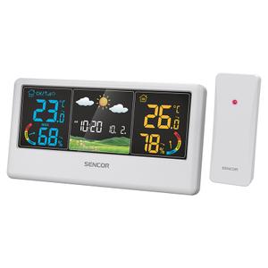 Statie meteo wireless SENCOR SWS4100W, Afisaj LCD color, 6 W (Alb)