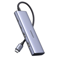 Hub USB-C UGREEN CM473, 2 x USB-A 3.0 - 2 x USB-C, 0.20cm (Gri)