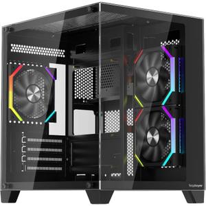 Carcasa 1st PLAYER BV5, Mini Tower, Tempered glass, Negru