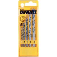 Set 5 burghie zidarie DeWALT DT6952, durata de viata lunga, gaurire rapida, durabilitate sporita, design optimizat al canelurii pentru indepartarea resturilor, corp intarit pentru rezistenta si reducerea ruperii, varf nou pentru penetrare mai buna