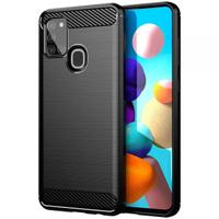 Husa pentru Samsung Galaxy A21s A217, Forcell, Carbon, Neagra