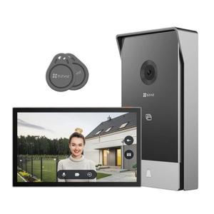 Kit videointerfon EZVIZ HP5, 2MP, Wi-Fi 6, monitor 7 inch, RFID, comunicare bidirectionala, control aplicatie, slot microSD, CS-HP5(2MP)