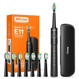 Periuta De Dinti Electrica Bitvae E11, 5 moduri periaj, 8 capete incluse (Negru)