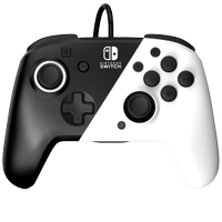 Controller cu fir PDP OLED Rematch Faceoff Deluxe+ Audio, USB, pentru Nintendo Switch, Nintendo Switch OLED (Alb/Negru)