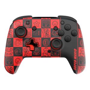 Controller Wireless PDP Rematch GLOW Super Mario Icons GlowInDark pentru Nintendo Switch/OLED (Negru/Rosu)