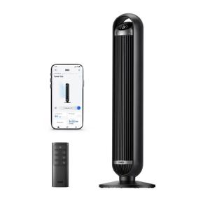 Ventilator Turn Smart Dreo DR-HTF013S, Telecomanda, 8 Viteze, 4 Moduri Functionare, Oscilatie Automata 90°, Timer 8H, Control WiFi, Motor DC Silentios (Negru)