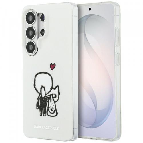 Husa MagSafe pentru Samsung Galaxy S26 Ultra S948, Karl Lagerfeld IML Karl & Choupette Back Logo, Alb