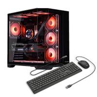 Calculator Sistem Desktop PC Gaming OptimX BANSHEE Frost cu procesor Intel® Core™ i7 9700F, 16GB DDR4, 480Gb SSD, Radeon RTX 3050 6Gb GDDR6 , Cadou kit tastatura si mouse OptimX