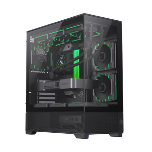 Carcasa Gamemax VISTA 2 AW, ATX, Midi Tower, Sticla securizata (Negru)