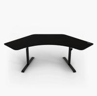 Birou Gaming Arozzi Arena Angelo Pure Black 225 x 71 x 71-81 cm, MDF (Negru)