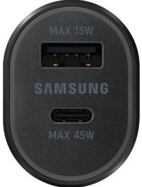Incarcator Auto Samsung EP-L5300XBEGWW, Super Fast Dual, Type C Max 45 W + USB A Max 15 W (Negru)