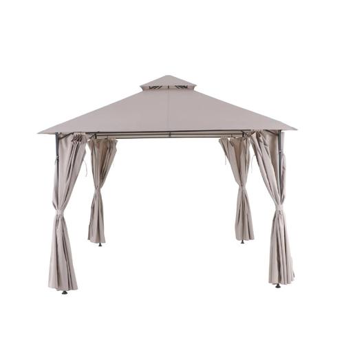 Pavilion gradina Naterial, otel/poliester, 298 x 298 cm, H 280 cm, Bej