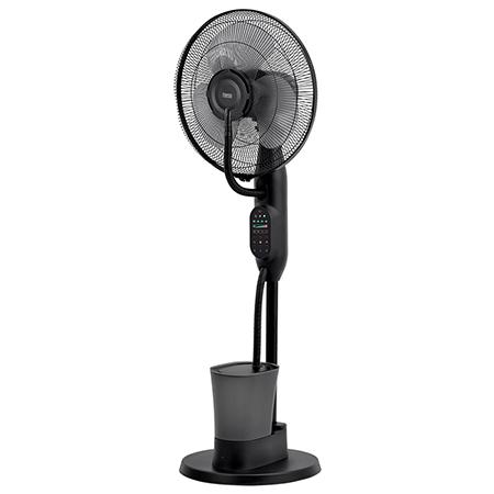Ventilator cu pulverizare Teesa TSA8067, 3 viteze, 3 setari volum de ceata, Temporizator, Oscilatie automata, 5 Roti de transport – Negru