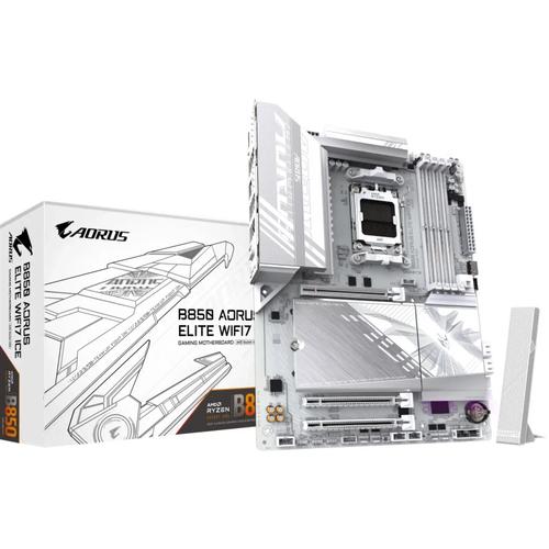 Placa de baza GIGABYTE B850 AORUS ELITE WIFI7 ICE, AMD B850, AM5, DDR5, ATX – Standard