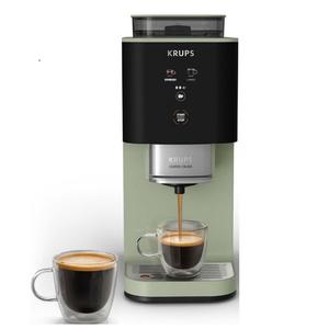 Espressor automat Krups Coffee Crush SA401LE0, 1370W, 1.8l, 15 bar, 3 setari macinare (Verde/Negru)