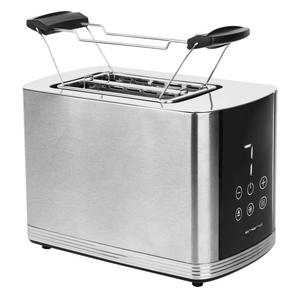 Prajitor de paine Emerio TO-128308, 2 sloturi, 800 W, Suport chifle, 7 trepte prajire (Inox)
