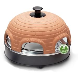 Cuptor electric pentru pizza Emerio Pizzarette PO-115984, 6 persoane, 1200 W (Negru/Portocaliu)