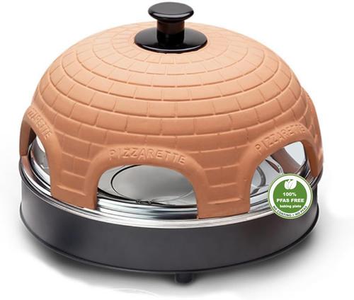 Cuptor electric pentru pizza Emerio Pizzarette PO-115984, 6 persoane, 1200 W (Negru/Portocaliu)