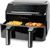 Friteuza cu aer cald Emerio AF-130376.1, 2400 W, 7.2 L (3.6+2.6), 12 Programe (Negru)