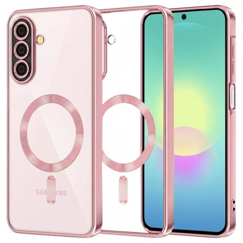 Husa MagSafe pentru Samsung Galaxy A27 5G, Techsuit, Luxury Crystal, Roz