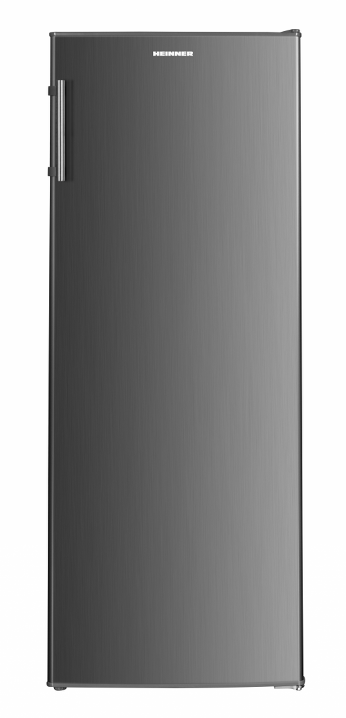 Frigider cu 1 usa HEINNER HF-HM242XE++, 242 L, Clasa E, Lumina LED, Usa reversibila, H 143 cm (Inox) – Standard