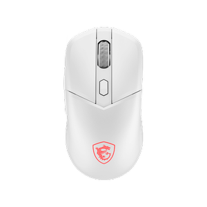 Mouse Gaming Wireless MSI Versa 300, 2.4GHz/Bluetooth/USB-C, 8000 DPI, 6 butoane, Autonomie 50 de ore (Alb)