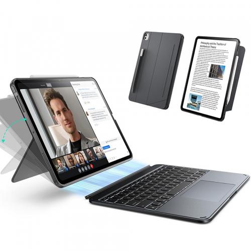 Husa cu Tastatura pentru Apple iPad Air 11 (2025) / Air 11 (2024) / Air (2022) / Air (2020), ESR, Shift, Gri – Gri