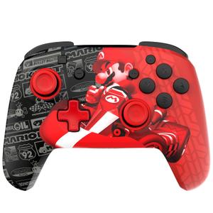 Controller Wireless PDP Rematch Glow Grand Prix Mario pentru Nintendo Switch/ Switch OLED (Rosu)