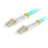 Cablu retea fibra optica cu lungime 2 m si conectori LC/UPC-LC/UPC, Lanberg Z32328, MM, DUPLEX 3.0MM OM3 50/125 LSZH, Albastru