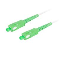 Cablu retea fibra optica cu lungime 10 m si conectori SC/APC-SC/APC, Lanberg Z43084, SM, SIMPLEX 3.0MM G657A2 LSZH, Alb