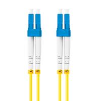 Cablu retea fibra optica cu lungime 3 m si conectori LC/UPC-LC/UPC, Lanberg Z32294, SM, DUPLEX 3.0MM G657A1 LSZH, Galben