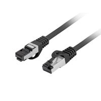 Patchcord Lanberg S/FTP cat.8.1 1m LSZH, Negru