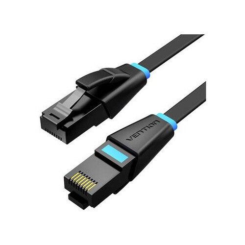 Patch cord UTP Vention, Cat. 6, RJ-45 (T) la RJ-45 (T), 5m, AWG32, 1000Mbps, plat, Negru