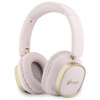 Casti Stereo Wireless Guess Rectangle Metal Script, Bluetooth, A2DP, Roz