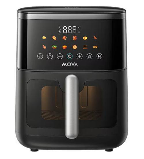 Friteuza cu aer cald MOVA AeroChef™ FD10 Pro Max, 6L, 2000W, 12 programe prestabilite (Negru)
