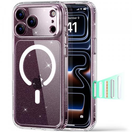 Husa MagSafe pentru Apple iPhone 18 Pro Max / 17 Pro Max, ESR, Classic Hybrid Shimmer, Transparenta