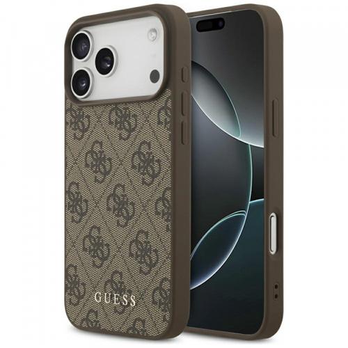 Husa pentru Apple iPhone 18 Pro Max / 17 Pro Max, Guess, 4G Classic Logo, Maro