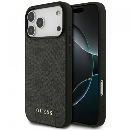 Husa pentru Apple iPhone 18 Pro / 17 Pro, Guess, 4G Classic Logo, Neagra