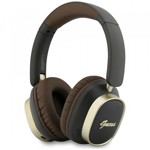 Casti Stereo Wireless Guess Rectangle Metal Script, Bluetooth, A2DP, Maro