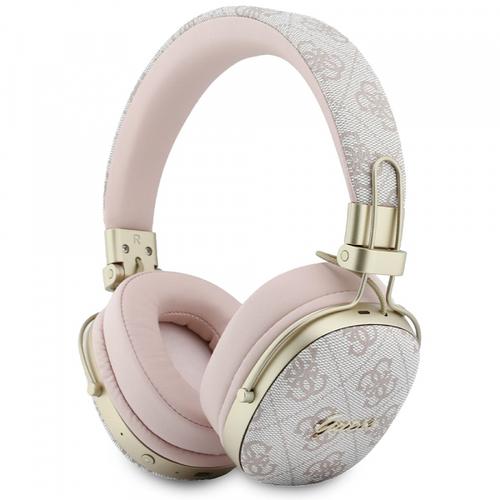 Casti Stereo Wireless Guess Metal 4G Script Logo, Bluetooth, A2DP, Roz
