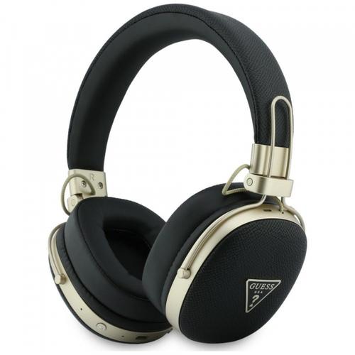 Casti Stereo Wireless Guess Grained Triangle Logo, Bluetooth, A2DP, Negru
